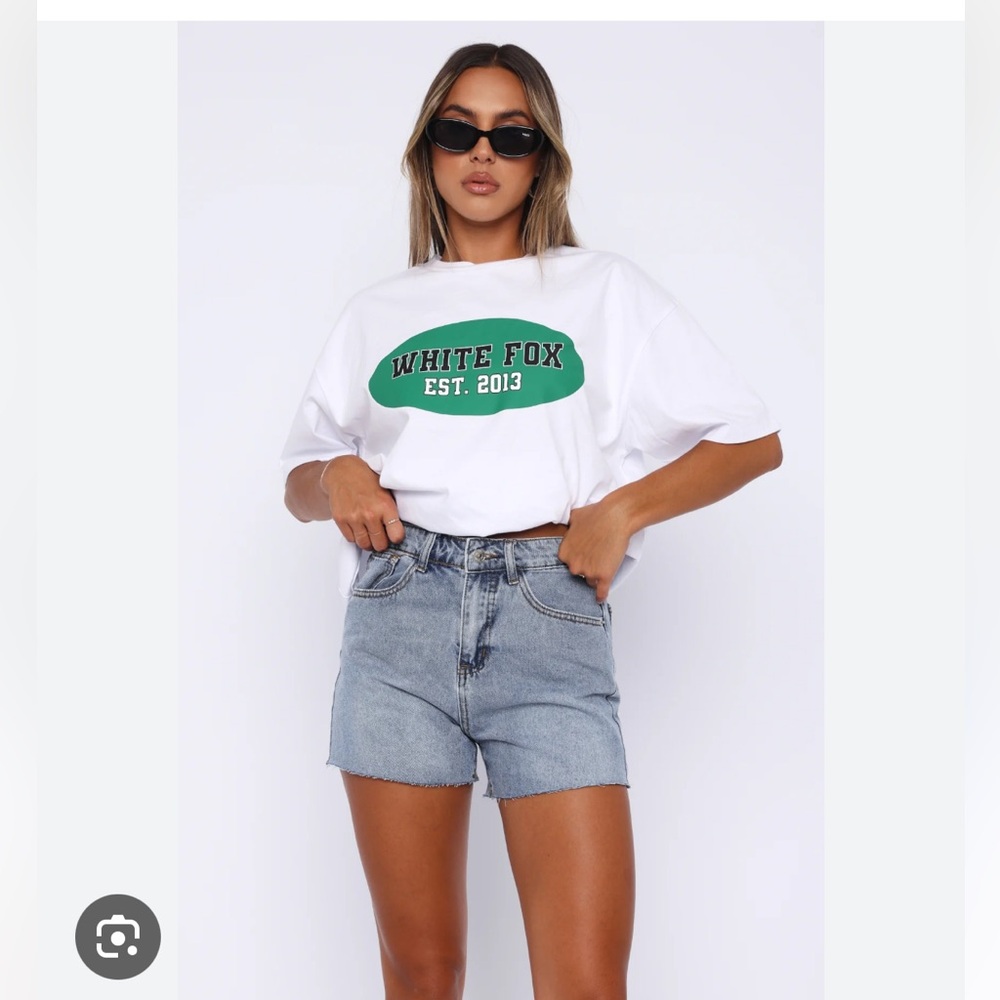 White Fox Boutique Light Blue Jean Shorts